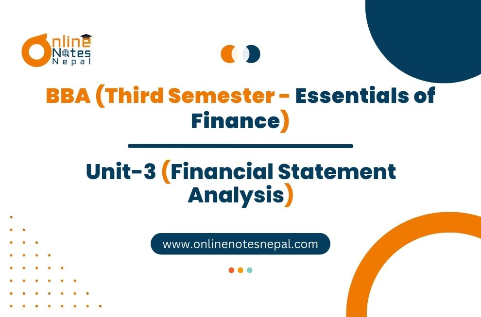 Unit 3: Financial Statement Analysis - Essentials of Finance | Third Semester Photo